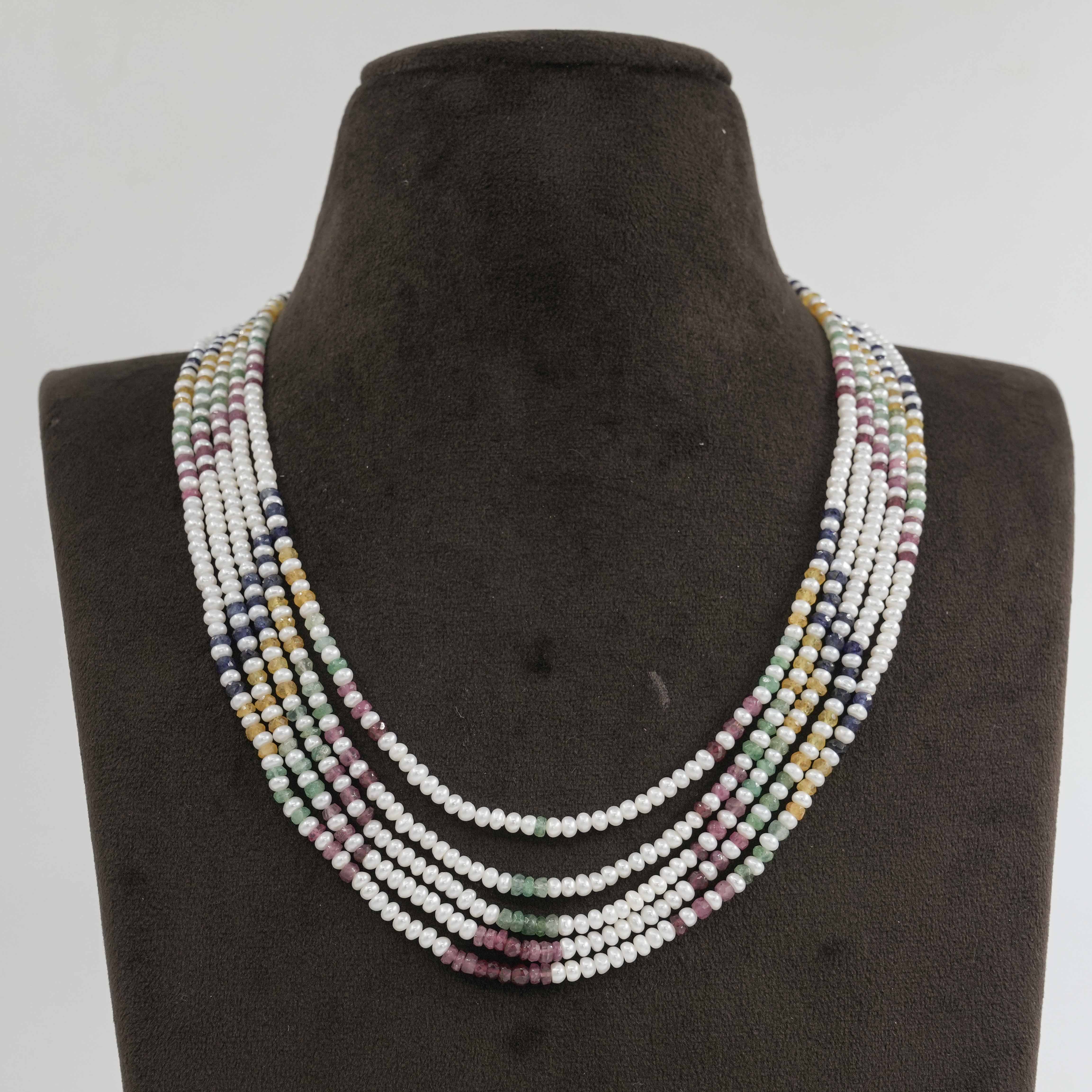 Pearl Rainbow Ranihar Necklace